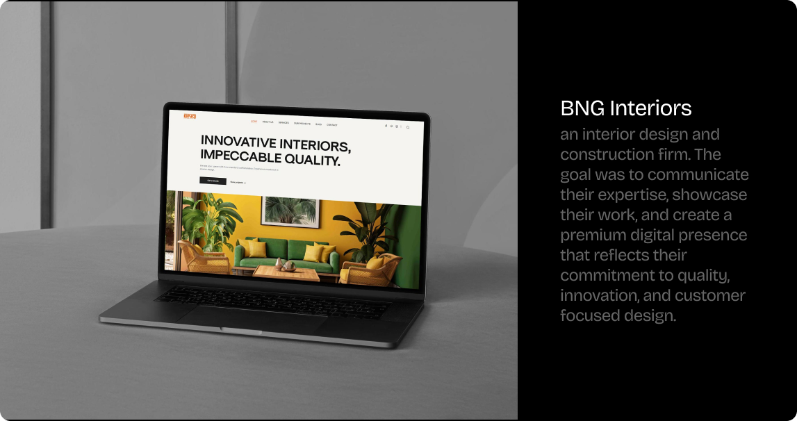 BNG Interiors user interface project